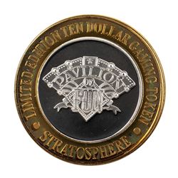 .999 Silver Stratosphere Las Vegas, NV $10 Casino Limited Edition Gaming Token