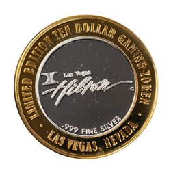 .999 Silver Hilton Las Vegas, Nevada $10 Casino Limited Edition Gaming Token