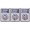 Image 1 : Lot of (3) 2018MO Mexico 1 Oz First Releases Silver Coins NGC MS69