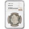 Image 1 : 1887-O $1 Morgan Silver Dollar Coin NGC MS62 PL