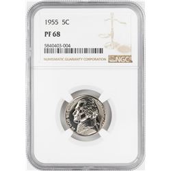 1955 Proof Jefferson Nickel Coin NGC PF68