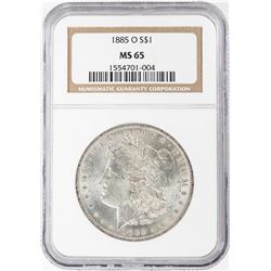 1885-O $1 Morgan Silver Dollar Coin NGC MS65