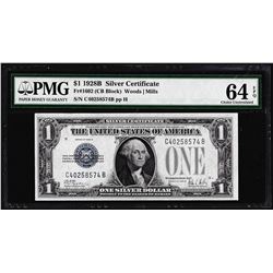 1928B $1 Funnyback Silver Certificate Note PMG Choice Uncirculated 64EPQ