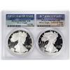 Image 1 : 1986-S & 2016-W $1 Proof American Silver Eagle Coin Set PCGS PR69DCAM