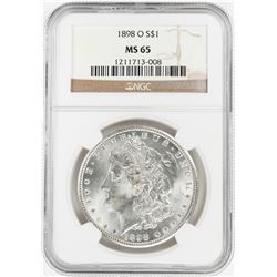1898-O $1 Morgan Silver Dollar Coin NGC MS65