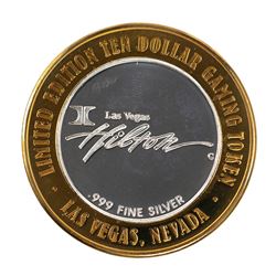 .999 Silver Hilton Las Vegas, Nevada $10 Casino Limited Edition Gaming Token