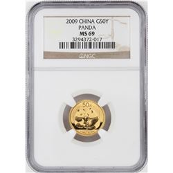 2009 China 50 Yuan Panda Gold Coin NGC MS69