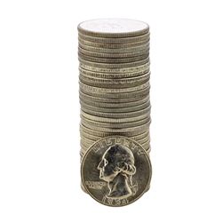Roll of (40) Brilliant Uncirculated 1954 Washington Quarter Coins