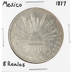 1877 Mexico 8 Reales Silver Coin