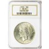 Image 1 : 1923 $1 Peace Silver Dollar Coin NGC MS65