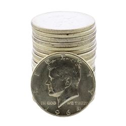 Roll of (20) Brilliant Uncirculated 1964 Kennedy Half Dollar Coins