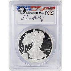 2008-W $1 Proof American Silver Eagle Coin PCGS PR69DCAM Moy Signature