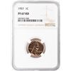 Image 1 : 1957 Proof Lincoln Wheat Cent Coin NGC PF67RD