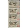Image 1 : Uncut Sheet of (4) State of Louisiana Baby Bond Obsolete Notes