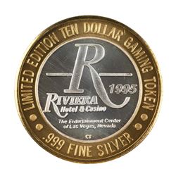 .999 Silver Riviera Hotel & Casino Las Vegas $10 Casino Limited Edition Gaming Token
