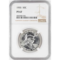 1955 Proof Franklin Half Dollar Coin NGC PF67