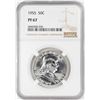 Image 1 : 1955 Proof Franklin Half Dollar Coin NGC PF67