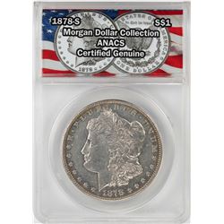 1878-S $1 Morgan Silver Dollar Coin ANACS Certified Genuine