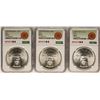 Image 1 : Lot of 1980Mo, 1980 8/7Mo, 1980/79Mo Mexico 1 Onza Silver Coins NGC MS63