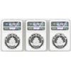 Image 2 : Set of (3) 1996 Large Date China 10 Yuan Silver Panda Coins NGC MS66/MS64