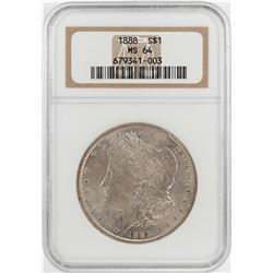 1888 $1 Morgan Silver Dollar Coin NGC MS64
