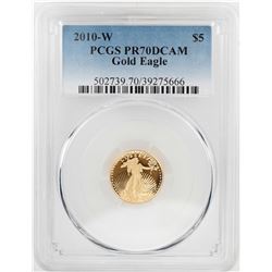 2010-W $5 Proof American Gold Eagle Coin PCGS PR70DCAM