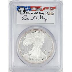 2005-W $1 Proof American Silver Eagle Coin PCGS PR69DCAM Edmund Moy Signature