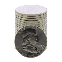 Roll of (20) Brilliant Uncirculated 1963 Franklin Half Dollar Coins