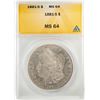 Image 1 : 1881-S $1 Morgan Silver Dollar Coin ANACS MS64