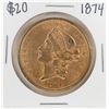 Image 1 : 1874 $20 Liberty Head Double Eagle Gold Coin
