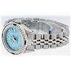 Image 5 : Rolex Ladies Stainless Steel Blue Diamond & Channel Set Sapphire Datejust Watch