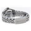 Image 8 : Rolex Ladies Stainless Steel Slate Grey Stamp Diamond & Emerald Datejust Wristwa