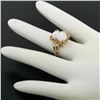 Image 8 : Vintage 14kt Yellow Gold Carved Shell Cameo Floral Ring