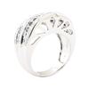 Image 4 : 1.00 ctw Black and White Diamond Ring - 14KT White Gold