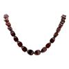 Image 1 : Cherry Colored Baltic Amber Necklace - 14KT Yellow Gold Clasp