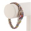Image 3 : 21.95 ctw Multi-Color Sapphire and 2.88 Diamond 14K White Golod Bracelet