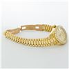 Image 6 : Rolex Ladies 18K Yellow Champagne String Diamond President Wristwatch With Rolex