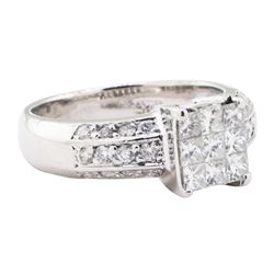 0.96 ctw Diamond Ring - 14KT White Gold