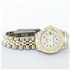 Image 4 : Rolex Ladies 2 Tone 14K MOP Sapphire & Pyramid Diamond Datejust Wriswatch