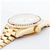 Image 9 : Rolex Ladies 18K Yellow Gold MOP Diamond & Ruby President Wristwatch With Rolex