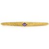 Image 1 : Antique Victorian 14kt Yellow Gold 0.60 ctw Amethyst Bar Pin