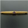 Image 2 : Antique Victorian 14kt Yellow Gold 0.60 ctw Amethyst Bar Pin