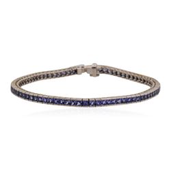 18KT White Gold 4.0 ctw Sapphire Bracelet