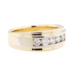 0.85 ctw Diamond Band - 14KT Yellow And White Gold