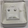 Image 3 : 14K White Gold 2 Diamond(0.3ct) Earrings, Made in Canada, Appraised Retail $1175
