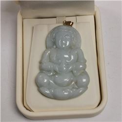 14K Yellow Gold Jade Pendant, Made in Canada, Suggested Retail Value $600