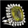 Image 1 : 15.86CT NATURAL COPPER BEARRING Pariba TOURMALINE 14K W/G RING Ring