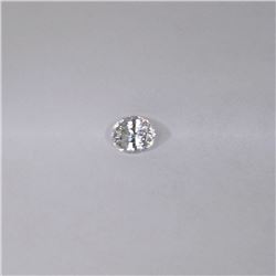 0.55 ct natural ceylon white sapphire oval cut