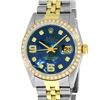 Image 1 : Rolex Mens 2 Tone 14K Blue MOP Diamond 36MM Datejust Wristwatch