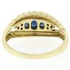 Image 4 : 14kt Yellow Gold 1.46 ctw Oval Sapphire and Diamond Twisted Wire Band Ring